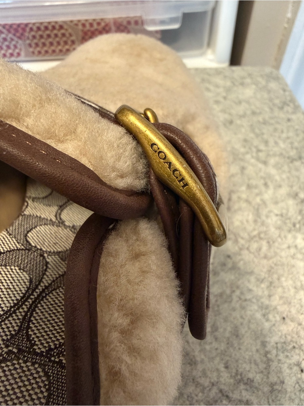 Coach Dylan Shearling Platform Clogs. Size 9.5. - Picture 8 of 9